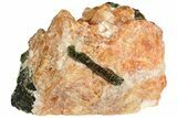 Huge, Apatite Crystal in Orange Calcite - Quebec, Canada #152178-4